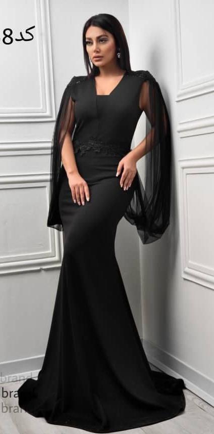 لباس مجلسی و شب ماکسی مدل ارکیده - مشکی / سایز 4ــ48/50 ا Dress and long night|پیشنهاد محصول