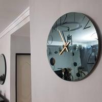 ساعت گرد دیواری حکاکی آینه قطر ۵۰ سانت|پیشنهاد محصول