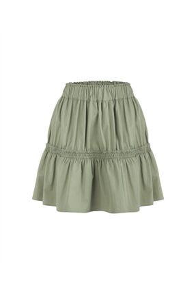دامن کوتاه زنانه سبز برند ipekyol P6751S7856 ا Pamuklu Mini Etek-haki|پیشنهاد محصول