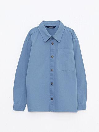 پیراهن آستین بلند پسر بچه آبی السی وایکیکی W22658Z4 ا Basic Uzun Kollu Gabardin Erkek Çocuk Gömlek|پیشنهاد محصول