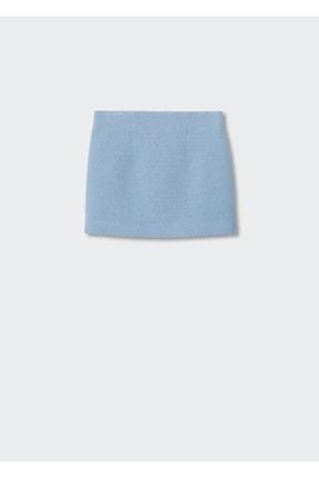 دامن کوتاه زنانه آبی برند mango 37051299 ا Tüvit Mini Etek|پیشنهاد محصول