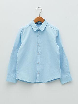 پیراهن آستین بلند پسر بچه آبی السی وایکیکی S21164Z4 ا Basic Uzun Kollu Erkek Çocuk Oxford Gömlek|پیشنهاد محصول