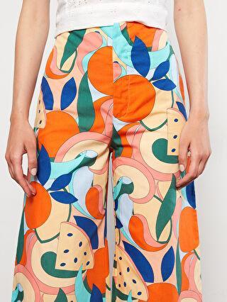 دامن شلواری زنانه نارنجی السی وایکیکی S2LP76Z8 ا Standart Fit Desenli Poplin Kadın Pantolon|پیشنهاد محصول