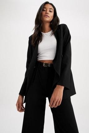 کت زنانه سیاه دیفاکتو Y6403AZ22WN ا Oversize Fit Blazer Ceket|پیشنهاد محصول