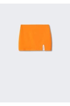 دامن کوتاه زنانه نارنجی برند mango 37041300 ا Yırtmaçlı Etek|پیشنهاد محصول