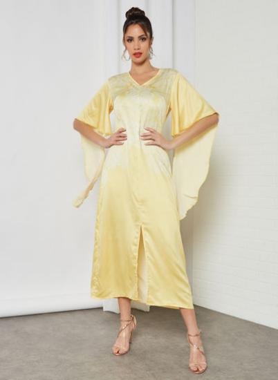 لباس چاک جلو زرد|پیشنهاد محصول
