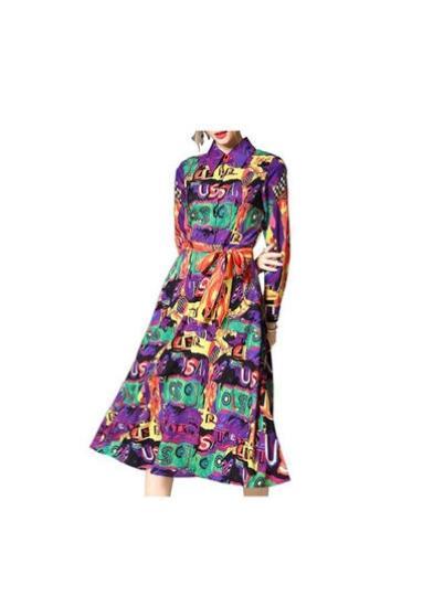 لباس مجلسی ژرژت چاپ شده چند رنگ|پیشنهاد محصول