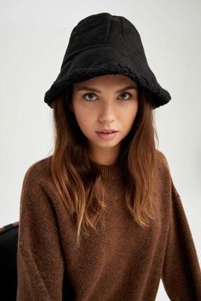 خرید اینترنتی کلاه زنانه سیاه دفکتو X9929AZ22WN ا Kadın Kışlık Bucket Şapka|پیشنهاد محصول