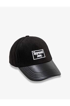 کلاه کپ زنانه سیاه کوتون 3WAK40076AA ا Slogan Işlemeli Cap Şapka|پیشنهاد محصول