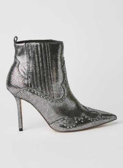 Kapone Stiletto Mid Heel Ankle Boots Grey|پیشنهاد محصول