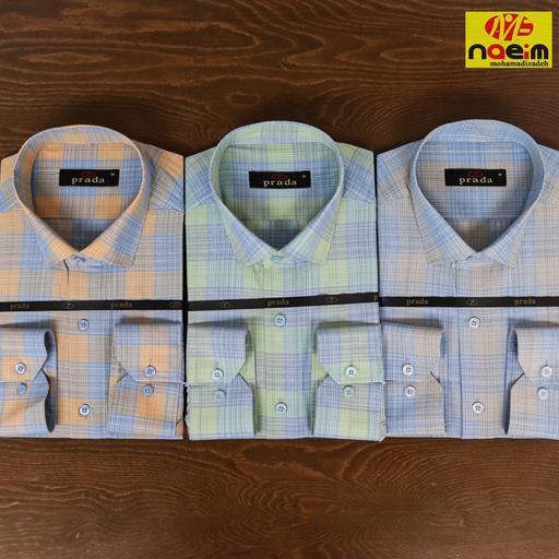 پیراهن چهارخانه جعبه ای مردانه Prada سایز m . L. XL قواره دار اداری مجلسی تک جیب|پیشنهاد محصول