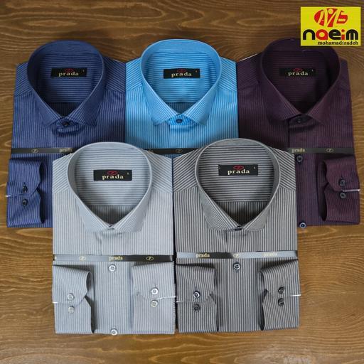 پیراهن جعبه ای راه راه مردانه Prada سایز L . XL|پیشنهاد محصول