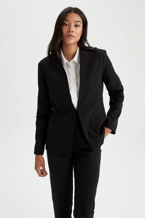 کت زنانه سیاه دیفاکتو Y6397AZ22WN ا Regular Fit Çift Taraflı Blazer Ceket|پیشنهاد محصول