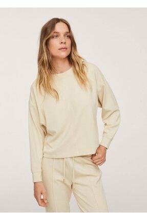 سوییشرت زنانه سفید برند mango 17093260 ا Kadın Ekrü Oversize Dokuma Sweatshirt|پیشنهاد محصول