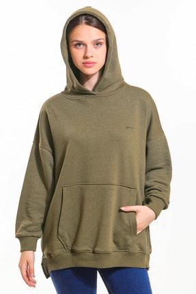 هودی زنانه لجنی برند slazenger ST21WK048 ا Paınter Oversize Kadın Sweatshirt Haki|پیشنهاد محصول