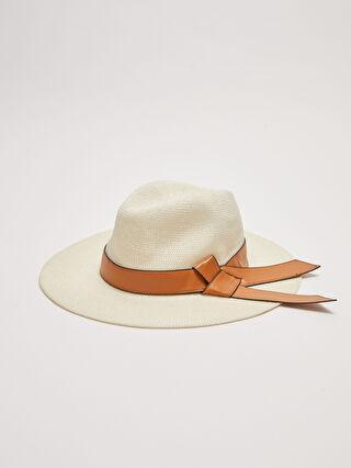 کلاه زنانه بژ السی وایکیکی S27836Z8 ا Aplike Detaylı Kadın Hasır Fötr Şapka|پیشنهاد محصول