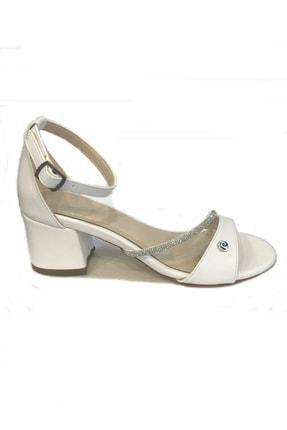 خرید اینترنتی کفش پاشنه دار زنانه سفید پیر کاردین AC52207 ا Pc52207 Beyaz Taşlı Mezuniyet Düğün Davet Ayakkabısı|پیشنهاد محصول