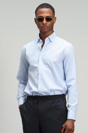 پیراهن آستین بلند مردانه آبی برند lufian 111010516 ا Harry Erkek Smart Gömlek Comfort Slim Fit Mavi|پیشنهاد محصول
