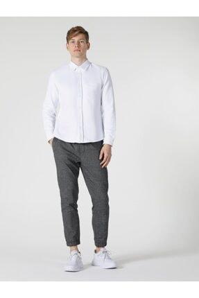 Slim Fit Erkek Beyaz Cepli Düz Uzun Kollu Gömlek|پیشنهاد محصول