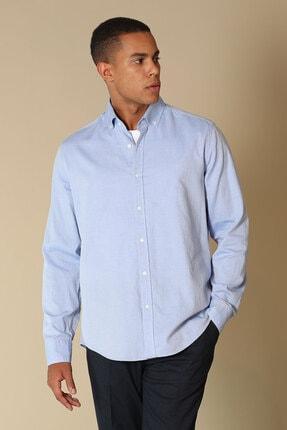 پیراهن آستین بلند مردانه آبی برند lufian 112010524 ا Danıel Erkek Smart Gömlek Comfort Slim Fit Mavi|پیشنهاد محصول