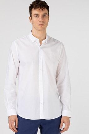 پیراهن آستین بلند مردانه سفید لاکوست CH0124 ا Erkek Slim Fit Beyaz Gömlek CH0124|پیشنهاد محصول