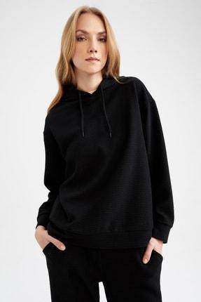 خرید اینترنتی هودی زنانه سیاه دفکتو A1415AX22AU ا Regular Fit Sweatshirt|پیشنهاد محصول
