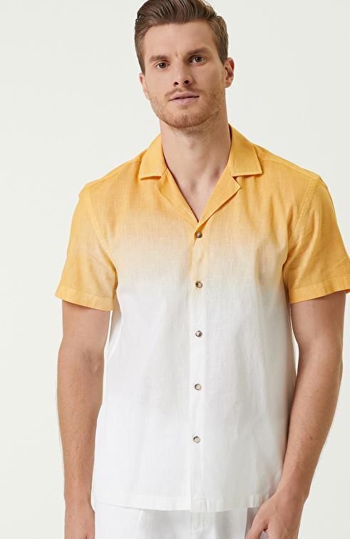 پیراهن مردانه برند نتورک ( NETWORK ) مدل پیراهن یقه راحتی زرد سفید کامفیت - کدمحصول 226887|پیشنهاد محصول