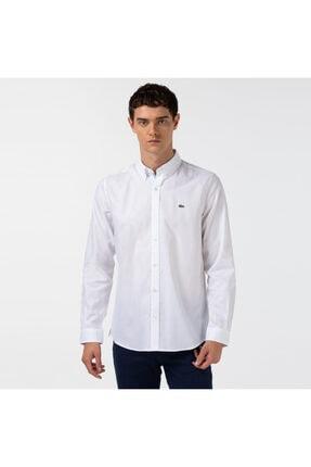 پیراهن آستین بلند مردانه سفید لاکوست CH4976 ا Erkek Slim Fit Beyaz Gömlek CH4976|پیشنهاد محصول