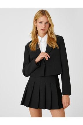 خرید اینترنتی کت زنانه سیاه کوتون TYC00591082826 ا Siyah Crop Blazer Ceket|پیشنهاد محصول