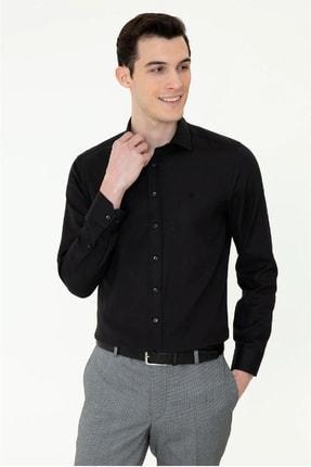 خرید اینترنتی پیراهن آستین بلند مردانه سیاه برند pierre cardin 1371651 ا Slim Fit Oxford Gömlek|پیشنهاد محصول