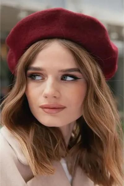 کلاه برت فرانسوی زنانه زرشکی|پیشنهاد محصول