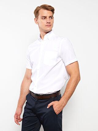 پیراهن آستین کوتاه مردانه سفید السی وایکیکی S2LV99Z8 ا Regular Fit Kısa Kollu Erkek Gömlek|پیشنهاد محصول