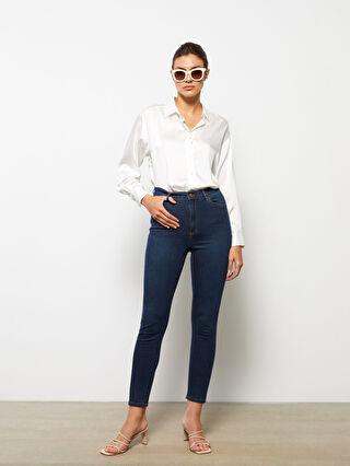 شلوار جین زنانه آبی السی وایکیکی W23466Z8 ا Skinny Fit Düz Cep Detaylı Kadın Jean Pantolon|پیشنهاد محصول