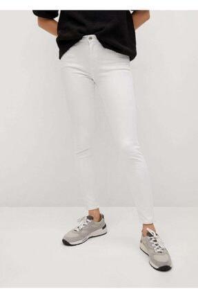 شلوار روزمره زنانه سفید برند mango 87014755 ا Kadın Beyaz Elsa Orta Bel Skinny Jean Pantolon|پیشنهاد محصول
