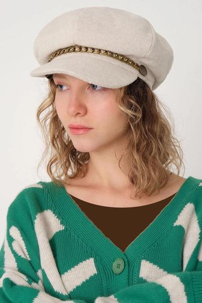 کلاه مدل ملوانی زنانه بژ روشن برند Addax|پیشنهاد محصول