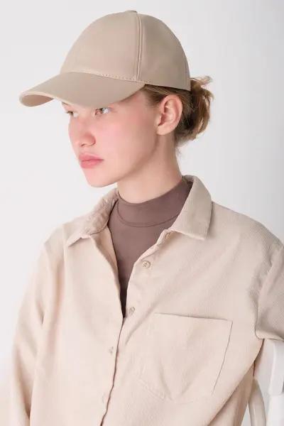 کلاه کپ چرم زنانه بژ برند Addax|پیشنهاد محصول