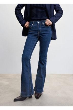 خرید اینترنتی شلوار جین زنانه آبی مانگو 47000152 ا Orta Bel Flared Jean|پیشنهاد محصول