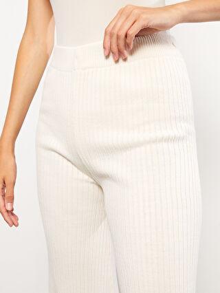 شلوار روزمره زنانه سفید السی وایکیکی ا Standart Fit Düz Kadın Triko Pantolon|پیشنهاد محصول