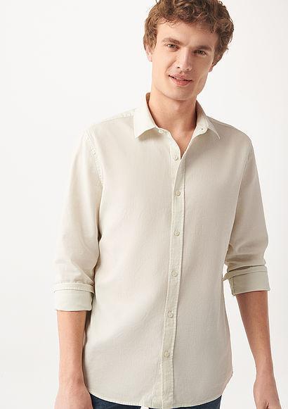 پیراهن آستین بلند مردانه بژ ماوی ا Bej Gömlek|پیشنهاد محصول
