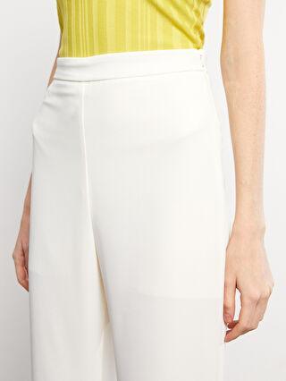شلواررسمی زنانه سفید السی وایکیکی S2JT54Z8 ا Standart Fit Düz Kadın Pantolon|پیشنهاد محصول