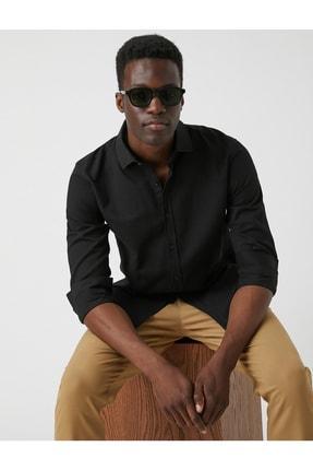 پیراهن آستین بلند مردانه سیاه کوتون 3WAM60018HW ا Basic Gömlek|پیشنهاد محصول