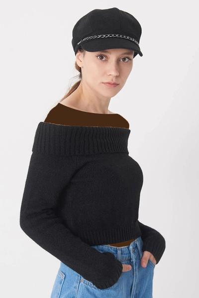 کلاه مدل ملوانی زنانه مشکی برند Addax|پیشنهاد محصول
