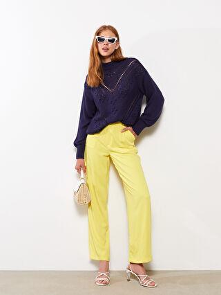 شلواررسمی زنانه زرد السی وایکیکی S2LG33Z8 ا Kadın Yüksek Bel Standart Fit Düz Pantolon|پیشنهاد محصول