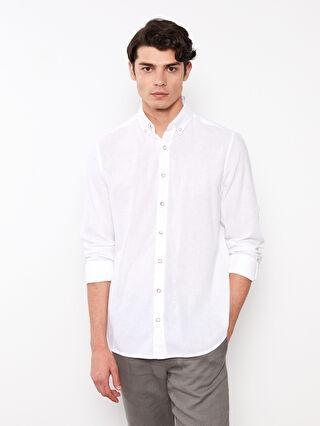 پیراهن آستین بلند مردانه سفید السی وایکیکی S2GL88Z8 ا Regular Fit Uzun Kollu Poplin Erkek Gömlek|پیشنهاد محصول
