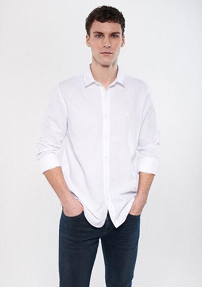 خرید اینترنتی پیراهن آستین بلند مردانه سفید ماوی 8810666 ا Beyaz Gömlek|پیشنهاد محصول