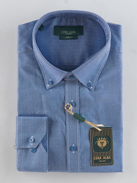 پیراهن مردانه اسلیم فیت نخ کلاسیک 0164 آبی XL سراآلبا|پیشنهاد محصول