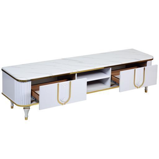 میز تلویزیون مدرن چوب مدل m60 رنگ سفید|پیشنهاد محصول