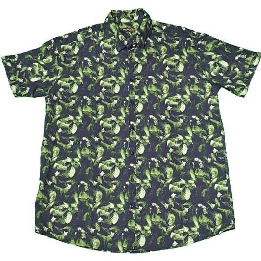 پیراهن آستین کوتاه طرح هاوایی مدل برگ سبز|پیشنهاد محصول