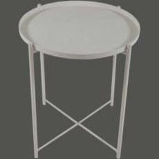 میز عسلی فلزی سفید سینی دار مدل میزک|پیشنهاد محصول
