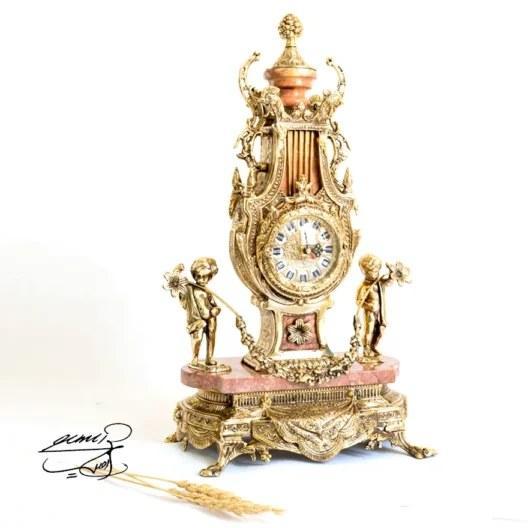 ساعت و شمعدان برنزی کد 1620|پیشنهاد محصول